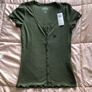 Ribbed short sleeve shirt